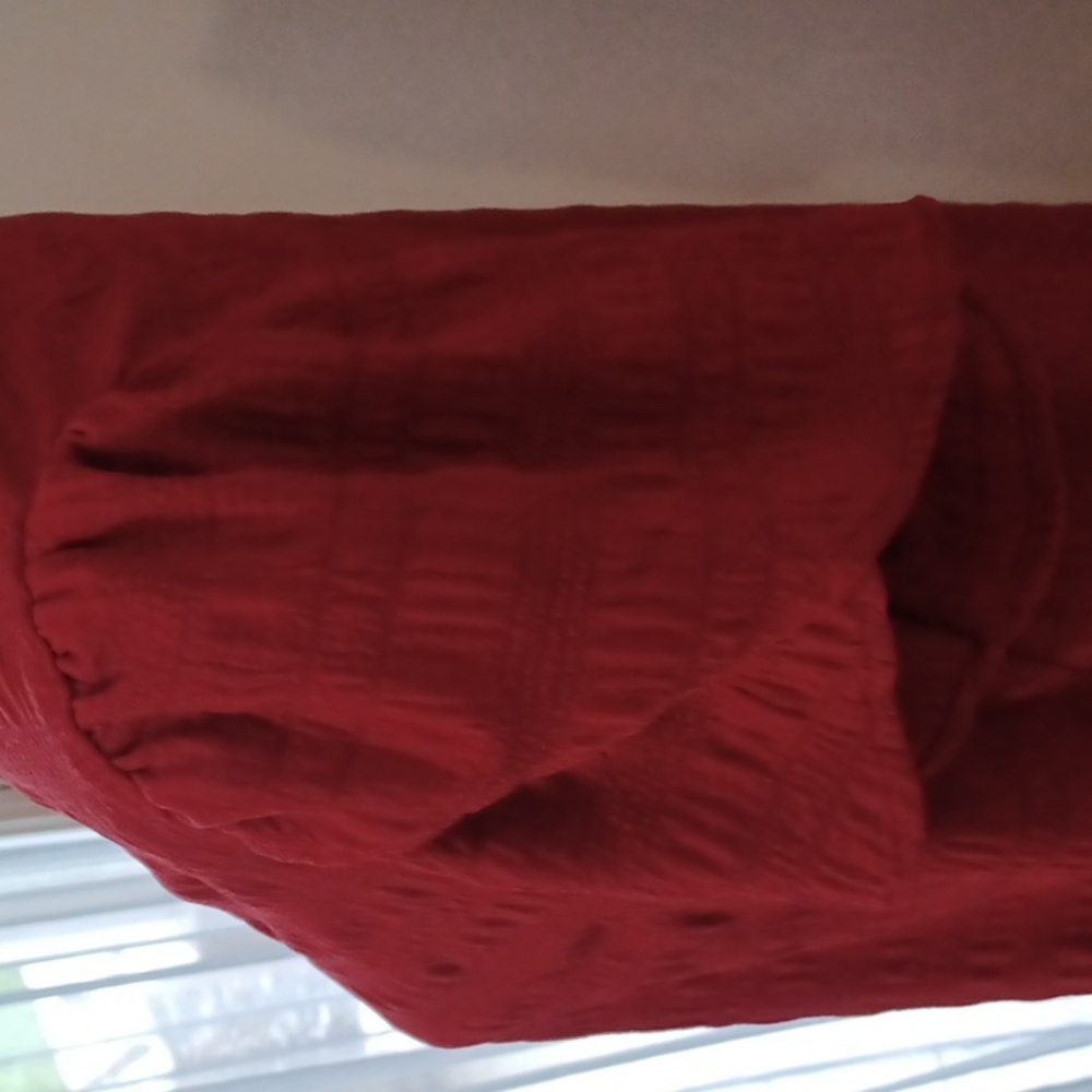 🌟 3 For $15!!  Shein Gauzy petal sleeve dress Red Or Blue - Picture 6 of 8